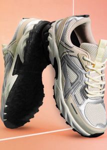 Silver & Cream HRX Fashion Sneakers