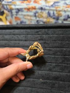 Peach Floral Metal Hair Clutch