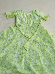 floral green dress