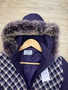 Voilet Fur Hooded Jacket