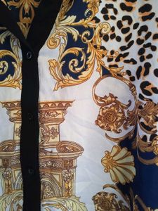 Shein Scarf Print Shirt