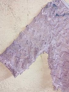 See-through Fashion Lace Crop Top Sheer