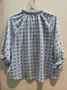 Cute Blue Polka Dot Top