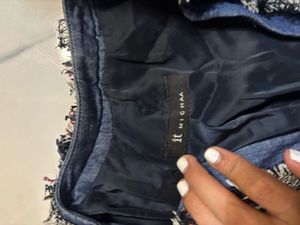 Unique Tweed &amp; Denim Jacket