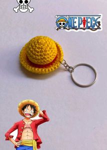 HANDMADE One Piece Luffy Hat Keychain