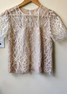 Party Wear Net Top