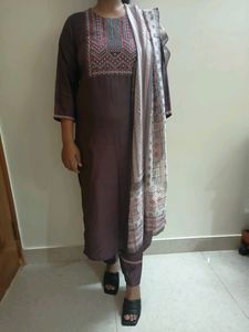 Sanisa Women Kurta, Pant And Dupatta Set
