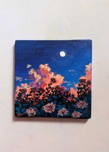 Mini Midnight landscape Canvas Painting