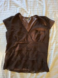 Y2K vintage Brown Layered Top