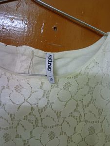 Off White Net Mini Dress