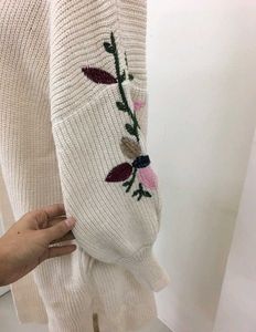 Floral Embroidered Cardigan