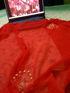 Red  Dupatta