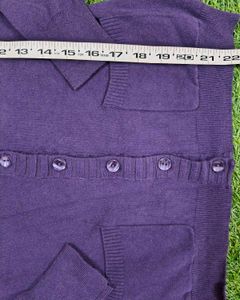 Imported Elegant Purple Cardigan