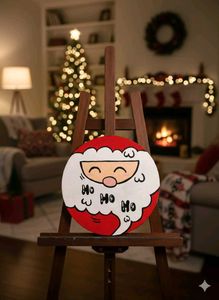 Handmade Santa Christmas Painting