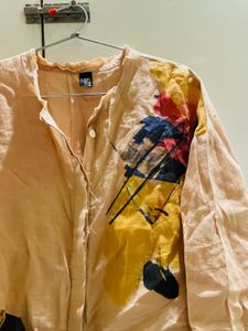KOREAN BRAND LINEN SHIRT IN L