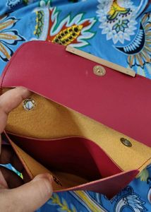 Red Clutch with Gold Accent