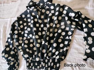 Geometric Print Crop Top