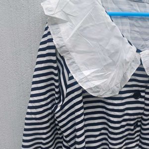 striped women korean  top