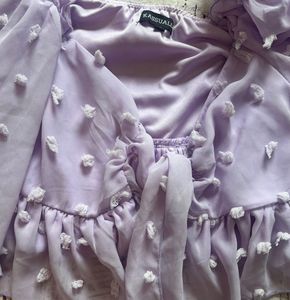 Purple Self design Top