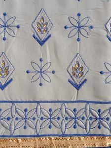 Cotton Dress With Braso Dupatta