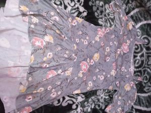 Grey Floral Frock