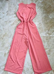 Peach Wide Leg Jumpsuit