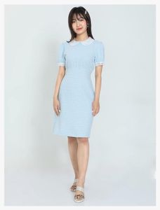 blue checkered Dress🦋💙