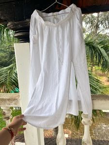 White Linen Skirt