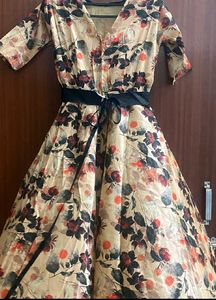 Floral Print Ethnic Gown