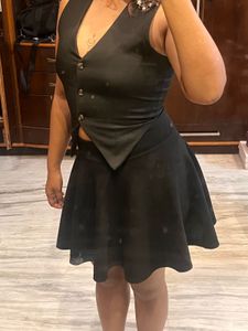 Chic Black skater Skirt