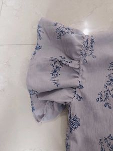 Floral Print Tie-Front Top