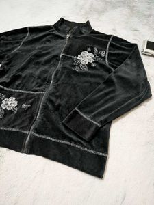 Erika Velour Floral Jacket