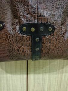 Genuine Leather Brown Shoulder Bag