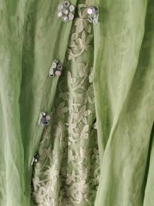 Lime Green Embellished Kurta