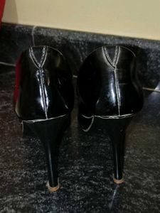 Leather Look Heel Pumps