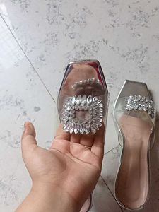 Rhinestone Clear Heels