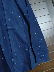 Spykar Men Blue Printed Casual Shirt