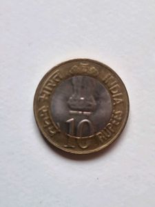 10 Rupees Coin Platinum Jubilee of RBI 2010