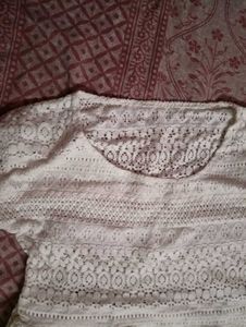 White Lace Peplum Top