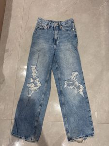 HM High Waist Straight Jeans