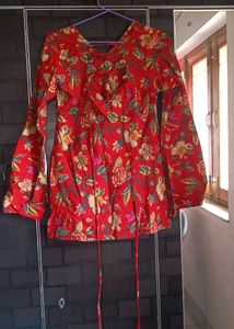 Straight Kurti With Bell Sleeve