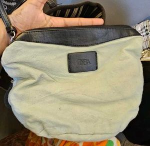 Zara Strip Woven Tote Bag