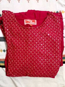 Elegant Pink Embroidered Kurta