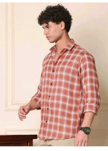 Terra Cotta Plaid Button-Down