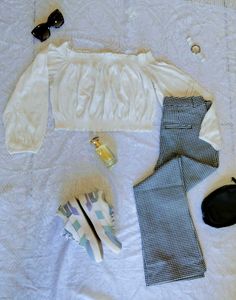H&M Off Shoulder Crop Top🤍✨