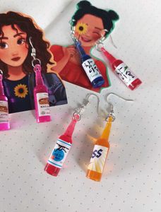 Bottle Earrings Colorful Mismatched Assorted