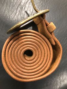 Genuine Leather Vintage Style Belt Oxidized Buckle
