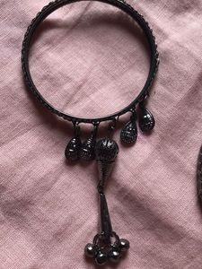 Gunmetal Woven Bangle Set