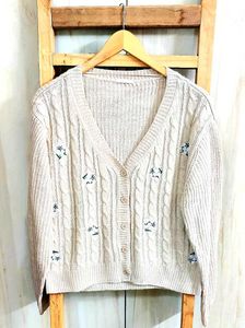 Baige Colour Cardigan Size-36