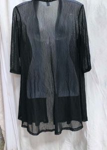 352011. Black Open Front Cardigan
